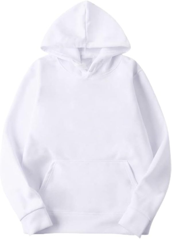 Sublimation Polyester Blank White Hoodie Hooded Sweatshirt Cloth Unisex Style with USA Size
